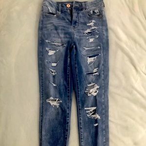 American Eagle Blue Ripped Jeans